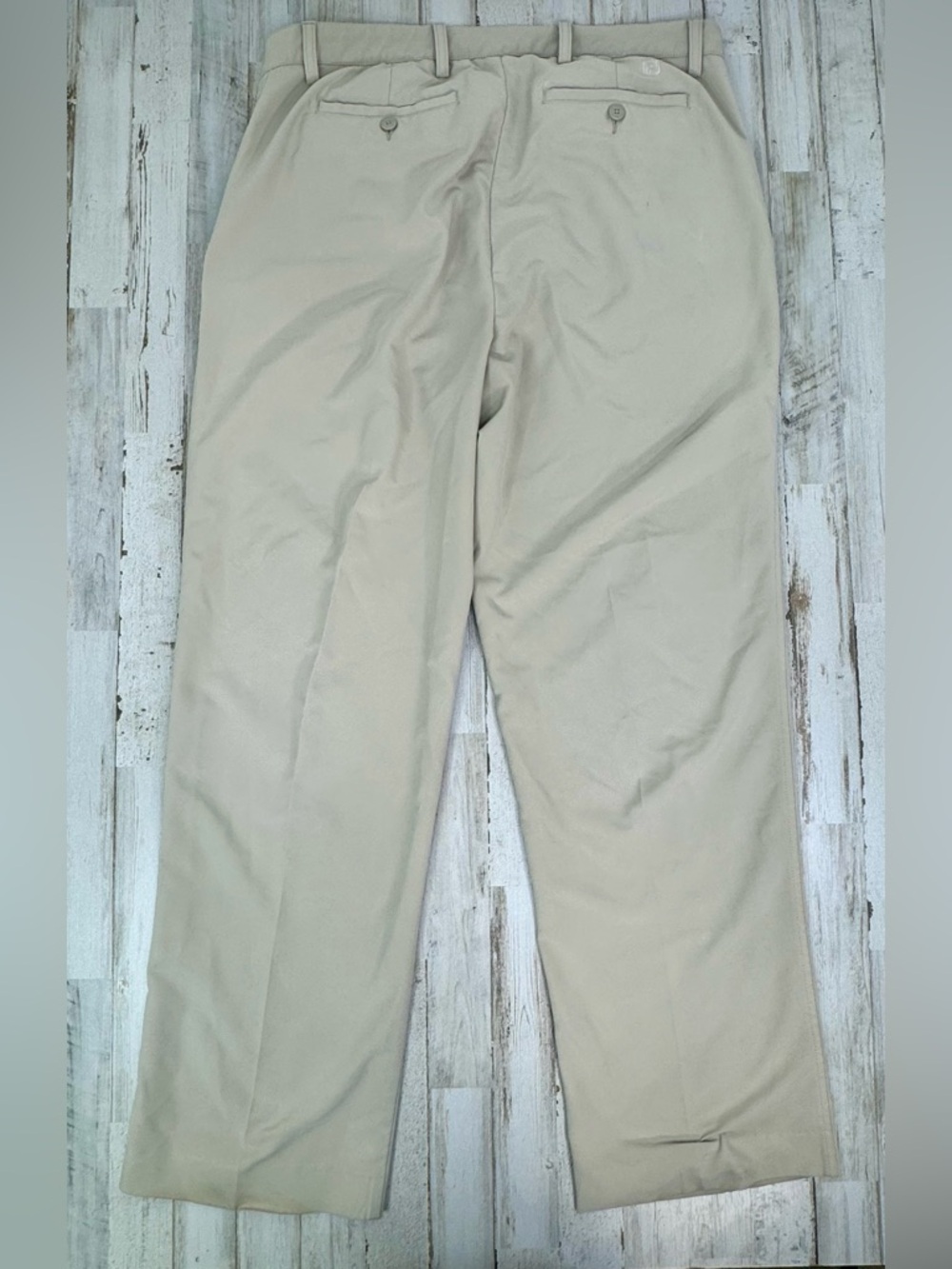 FootJoy Pants Mens 38x31 Beige Microfiber Stretch Dress Pants Golf Performance - Picture 9 of 11